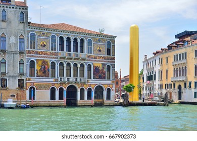 VENICE, ITALY - MAY, 2017: James Lee Byars 20-meter-tall 