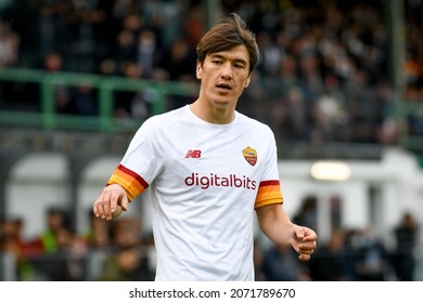 Venice, Italy, November 07, 2021, Roma's Eldor Shomurodov Portrait During Italian Soccer Serie A Match Venezia FC Vs AS Roma