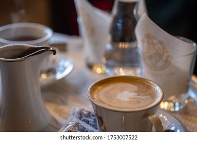 VENICE ITALY - November 20th - Hot Chocolate Served At The Cafe Florian At Venice