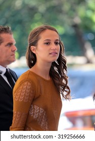 VENICE, ITALY - SEPTEMBER 06: Alicia Vikander During The 72th Venice Film Festival 2015 In Venice, Italy