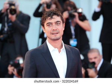 VENICE, ITALY - SEPTEMBER 11: Riccardo Scamarcio During The 72th Venice Film Festival 2015 In Venice, Italy