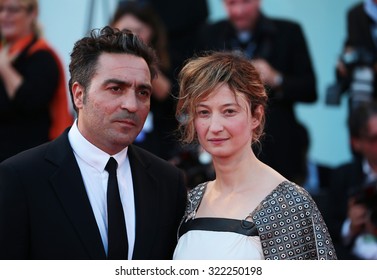 VENICE, ITALY - SEPTEMBER 12:   Alba Rohrwacher And Saverio Costanzo During The 72th Venice Film Festival 2015 In Venice, Italy