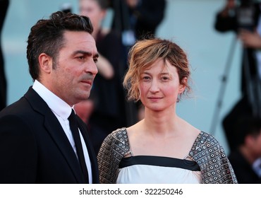 VENICE, ITALY - SEPTEMBER 12:   Alba Rohrwacher And Saverio Costanzo During The 72th Venice Film Festival 2015 In Venice, Italy