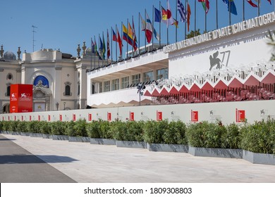 VENICE, ITALY - SEPTEMBER 2, 2020: 77 Venice Film Festival In Lido Venezia 