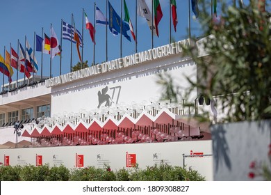 VENICE, ITALY - SEPTEMBER 2, 2020: 77 Venice Film Festival In Lido Venezia 