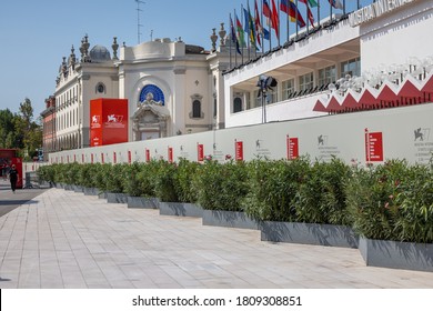 VENICE, ITALY - SEPTEMBER 2, 2020: 77 Venice Film Festival In Lido Venezia 