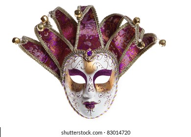 Venice Mask With Clipping Path (isolated On White Background)