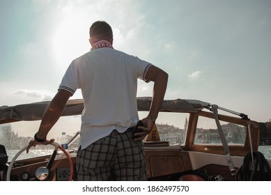 Venice. 
Water Taxi. Grand Canal