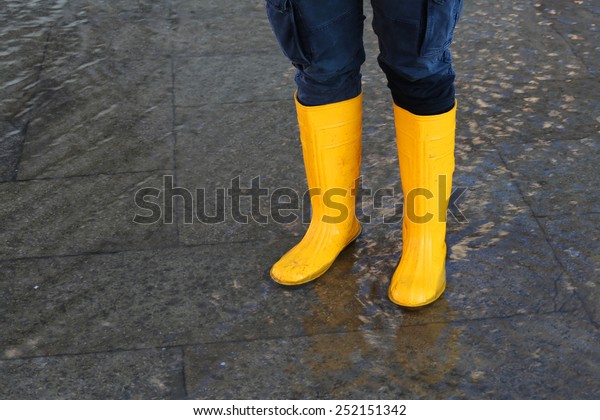 long yellow boots