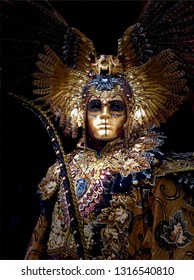 Venice,Venice/Italy-02-18-2019: Venice carnival, typical mask