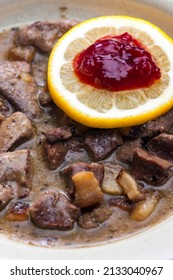 Venison Goulash With Lemon And Cranberries