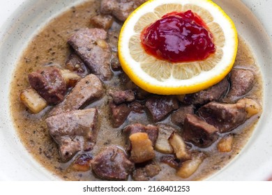 Venison Goulash With Lemon And Cranberries