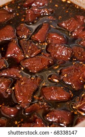 Venison Jerky In Marinade