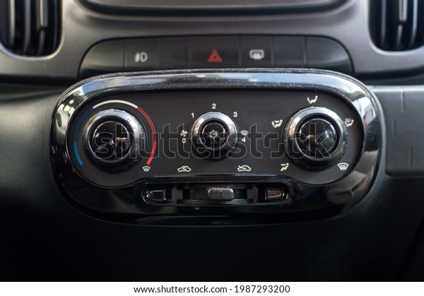 ventilation and air conditioning system black\
color of automobil