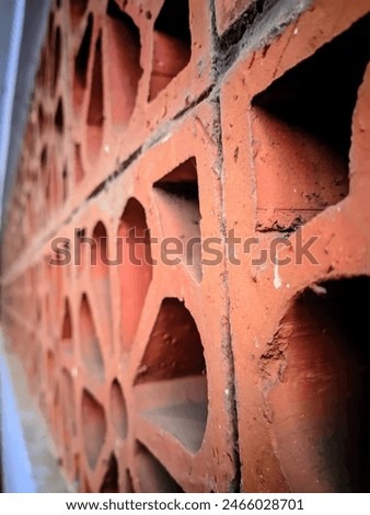 ventilation bricks roster as an architectural elevation feature close up photo from the side