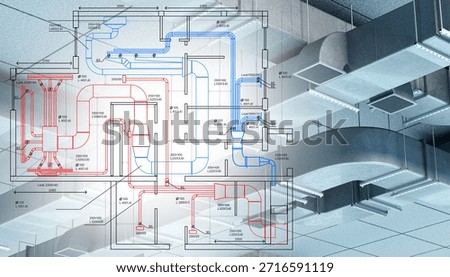 Ventilation design engineering maps airflow routes through HVAC ducts, planning supply and exhaust channels to optimize indoor climate and system efficiency.
