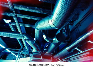 Ventilation pipes and ducts of industrial air condition
              