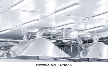 Ventilation System Extraction Hood Supply Air Return For Food Factory Industry.