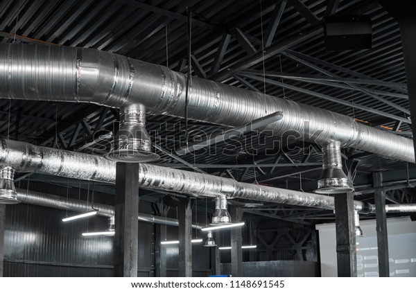 Ventilation System On Ceiling Large Buildings Stock Photo 1148691545 ...