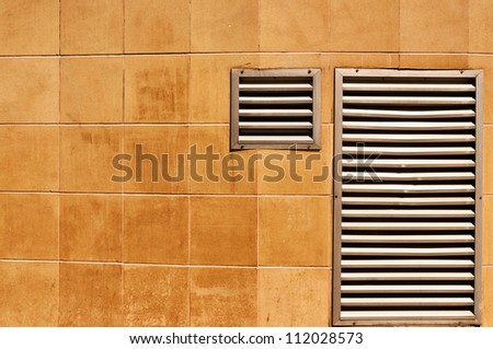 Ventilation system on the wall