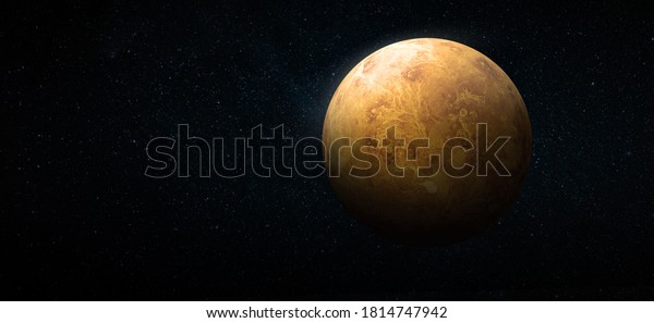 Venus in the space. Venus planet for\
wallpaper. Elements of this image furnished by\
NASA