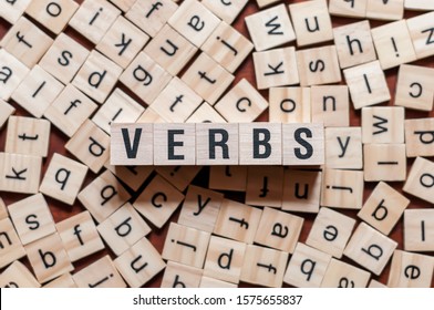 Verbs Word Concept On Cubes