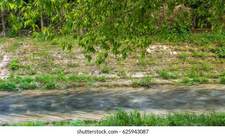 Verdant Nature, Rapidly Flowing Stream Bed Of