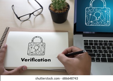 Verification Action professionals working Process Performance Password and Register