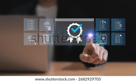 Verification of correct documents, quality assurance, warranty and standards, certification concept