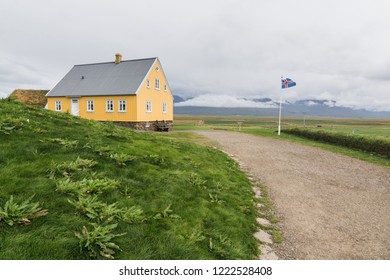 VERMAHLID, ICELAND - AUGUST 2018: Traditional Icelandic Houses In Glaumbaer Folk Heritage Museum.