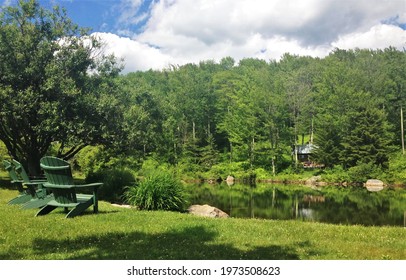 Vermont Pond Overlook Scenery Landscape