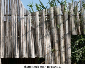 Vernacular Architecture With Designed Bamboo Panel.