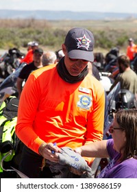 Vernal, Utah USA May 5, 2019
       Rick Allen Signing Autographs During A Stop As Part Of The Kyle Petty Charity Ride Across America. 