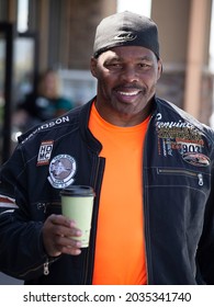 Vernal Utah, USA, May 5 2019: Herschel Walker Part Of The Kyle Petty Charity Ride Across America.