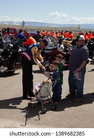 Vernal, Utah,USA May 5, 2019:
       Kyle Petty Signing Autograph For Young Fans. 