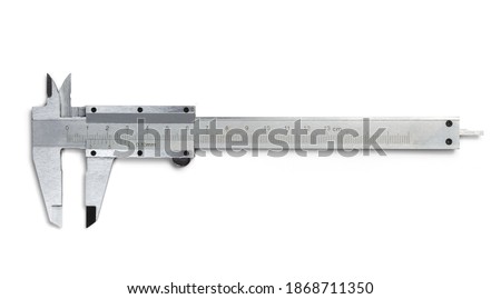 Vernier Caliper isolated on white background. Clipping path included