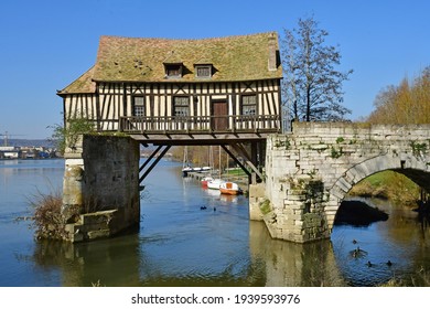 Vernon; France - March 7 2021 : The Old Mill