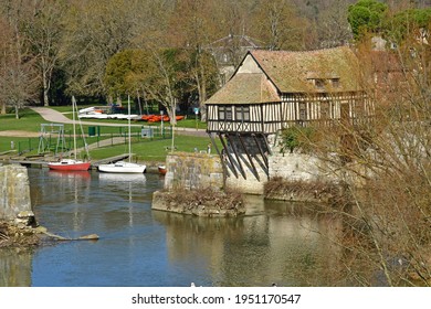 Vernon; France - March 7 2021 : The Old Mill