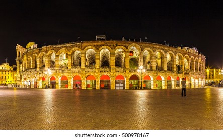 Verona Arena in a beautiful summer night in Verona, Italy (Arena di Verona)