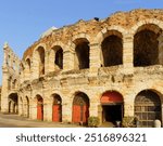 The Verona Arena a Roman amphitheatre in Piazza Bra in Verona, Italy, built in 30 AD