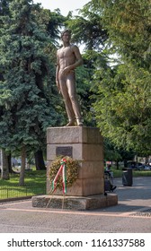 Verona, Italy - 06 May 2018: Monument To Partisan In Bra Square. Dedicated To The Participants Of The Resistance Movement Against Fascism. The Author Is Sculptor Mario Salazzari