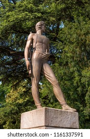 Verona, Italy - 06 May 2018: Monument To Partisan In Bra Square. Dedicated To The Participants Of The Resistance Movement Against Fascism. The Author Is Sculptor Mario Salazzari