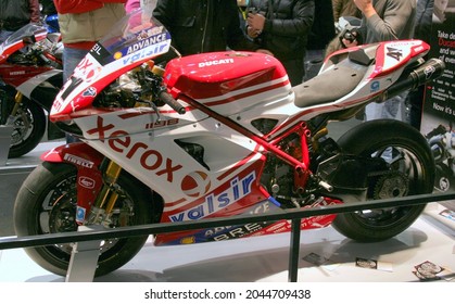 Verona, Italy - 2018 01 17 : Verona Bike Exop, Free Event Custom Bike Event Ducati SuperBike Xerox 41 Aga. High Quality Photo