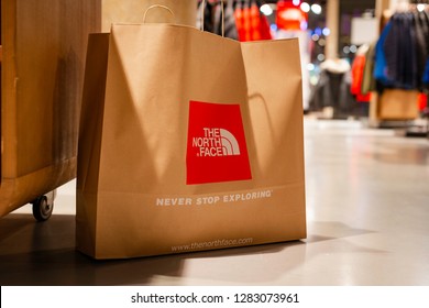 north face shopping bag