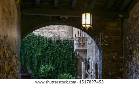 Verona (Italy) - detail of the balcony of Juliet's house