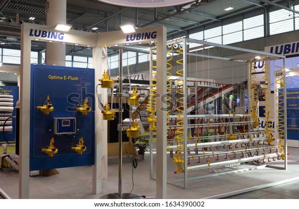 VERONA, ITALY, JANUARY 31 2020:  the Fieragricola\
114th International Agricultural Technologies Show, agricultural\
machinery on the stands