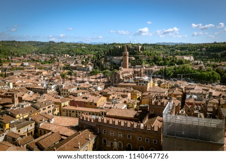 Similar – View of the roofs of the old town of Verona from the Torre dei Lamberti, Italy