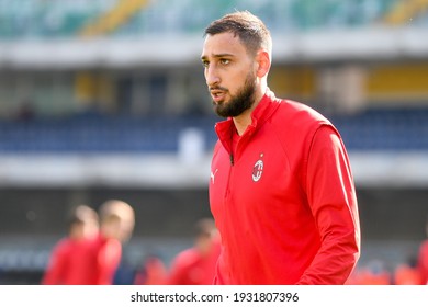 Verona, Italy, March 07 2021 Gianluigi Donnarumma (milan) Portrait During Hellas Verona Vs AC Milan Italian Football Serie A Match