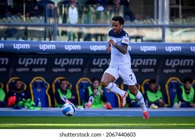 Verona, Italy, October 24, 2021, Felipe Anderson (Lazio) Portrait In Action During Italian Soccer Serie A Match Hellas Verona FC Vs SS Lazio