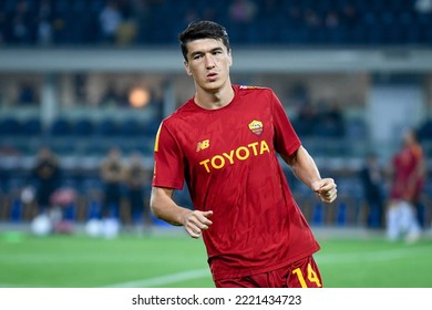 Verona, Italy, October 31, 2022, Roma's Eldor Shomurodov Portrait During Italian Soccer Serie A Match Hellas Verona FC Vs AS Roma
